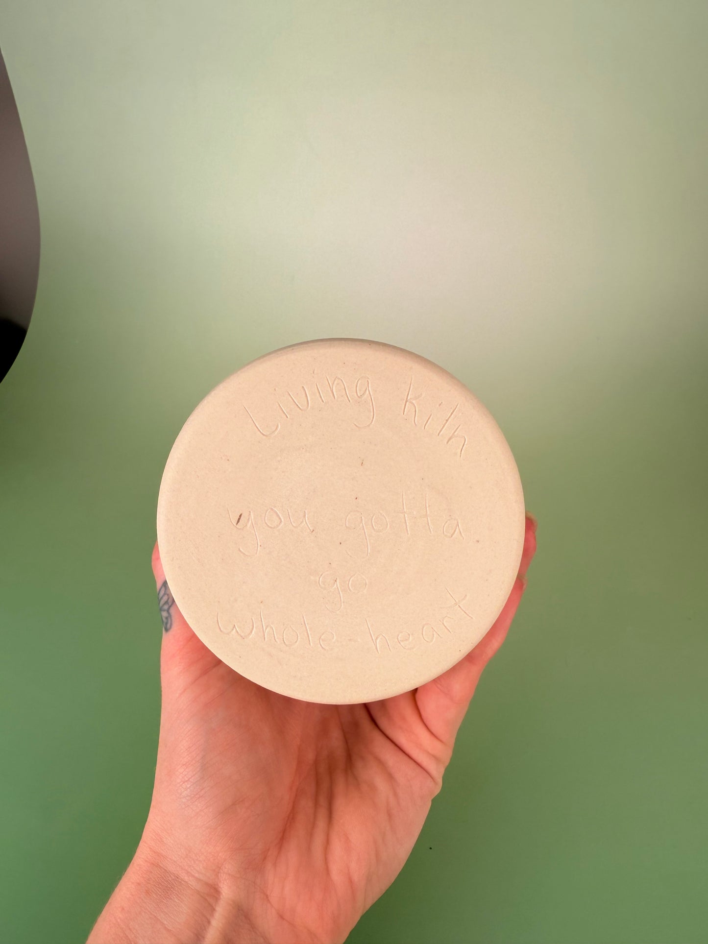 Drippy travel cup #1 - black sparkly glaze