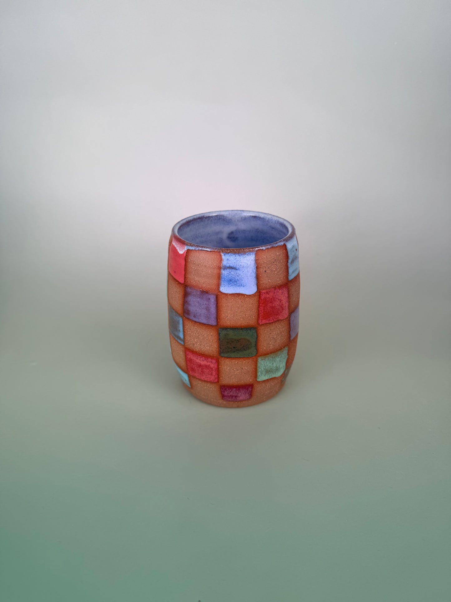 Colorful checkered mug - discount