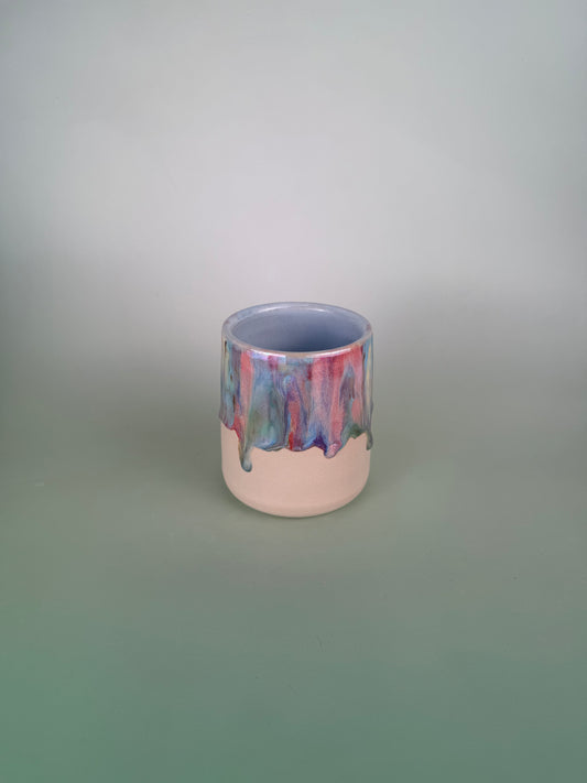 Iridescent drippy cup